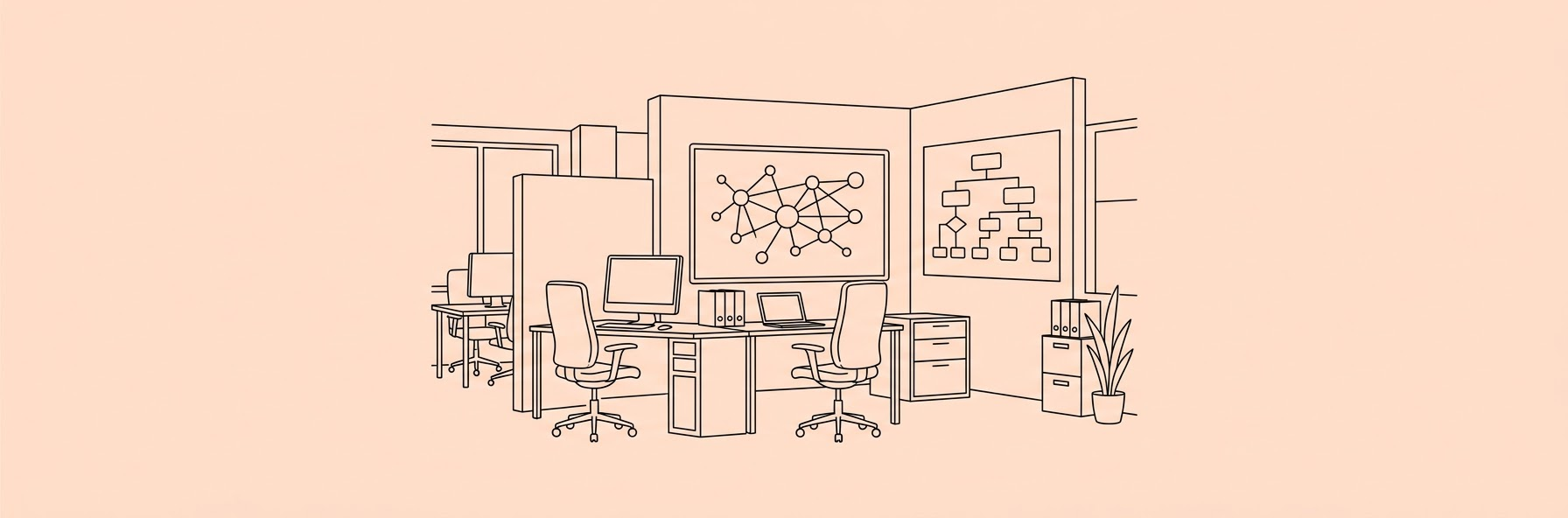 corporate legal tech office showing artificial intelligence graphics